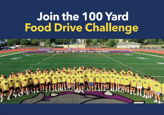  Join the 100 yard food drive challenge